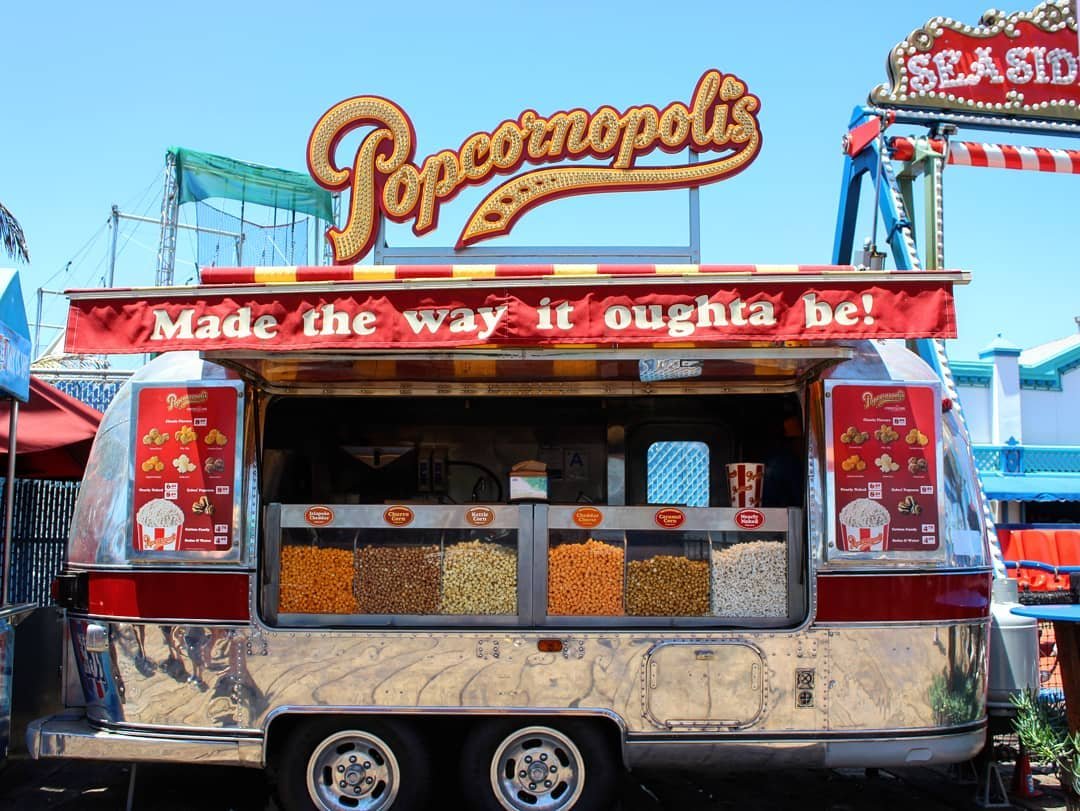 Popcornopolis Airstream on the Santa Monica Pier