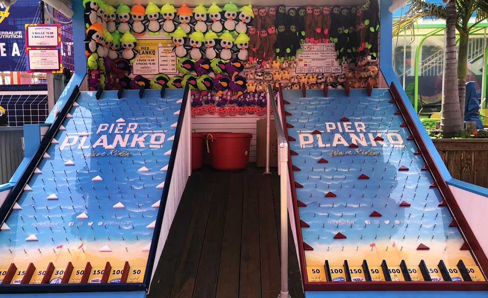 Pier Planko midway game Pacific Park