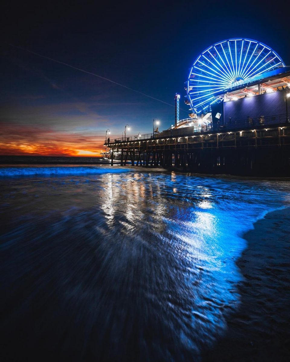 Santa Monica Pier’s Pacific Wheel Lights Up for Earth Day