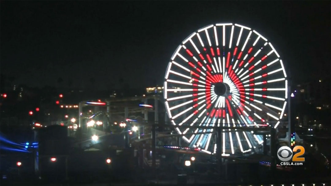 Wedding Proposal on the Santa Monica Pier Ferris Wheel Pacific Park® Amusement Park on the