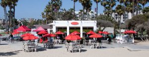 Perry's Beach Cafe where you can dine on the sand