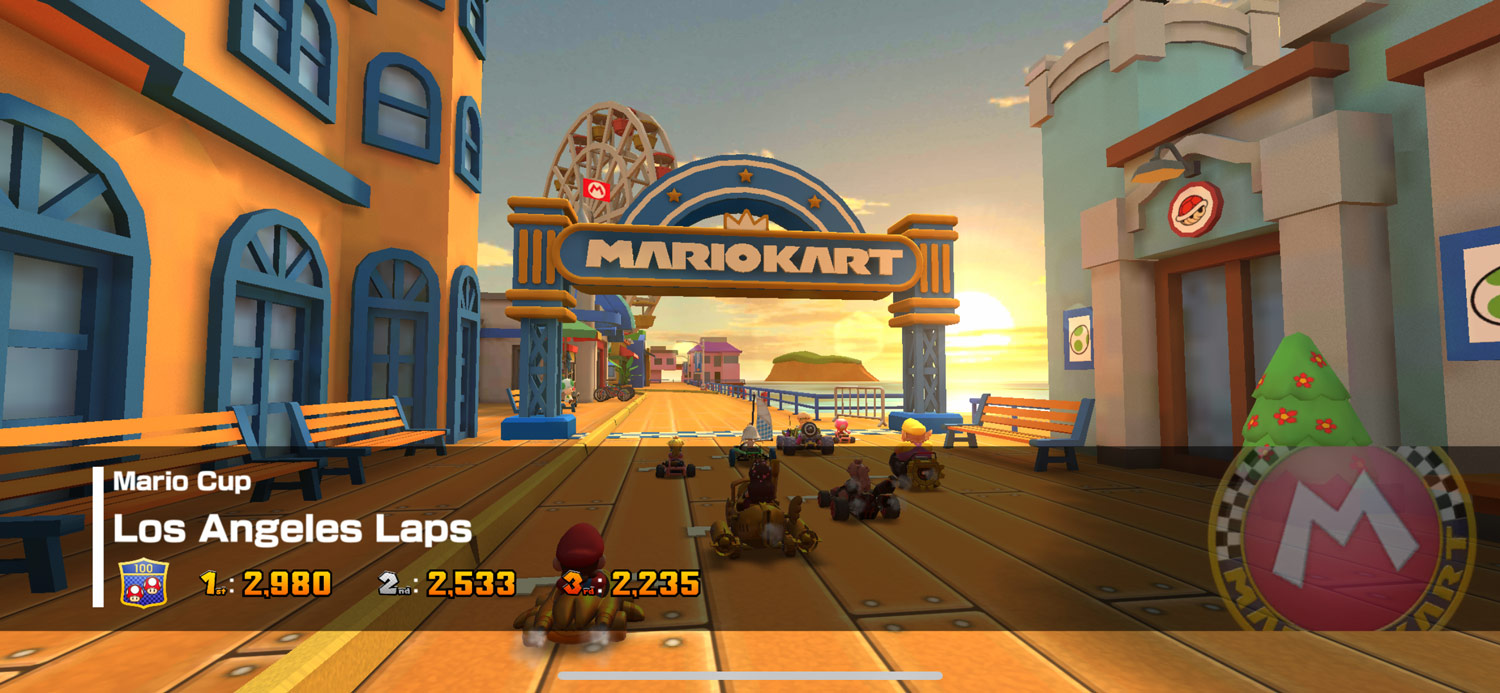 Race on the Santa Monica Pier in Mario Kart Tour Los Angeles - Pacific  Park®