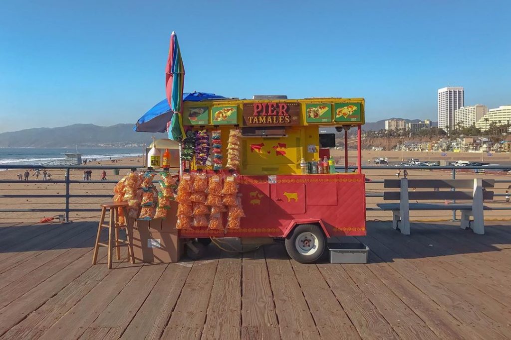 Pier Tamales Cart Pacific Park® Amusement Park on the Santa Monica Pier