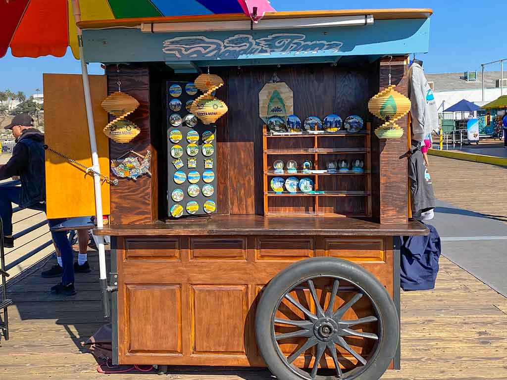 Windy Time souvenir cart on the Santa Monica Pier