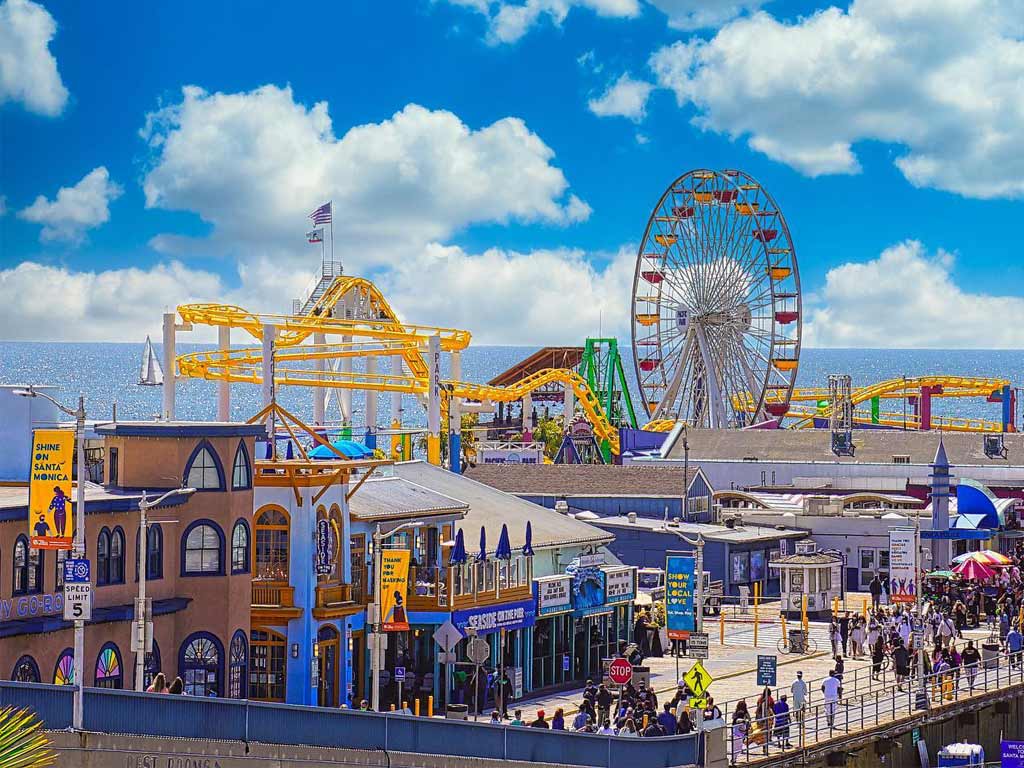 Pacific Park amusement park on the Santa Monica Pier