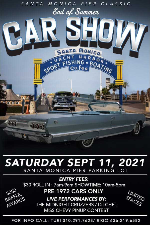 Santa Monica Pier Classic Car Show Flyer