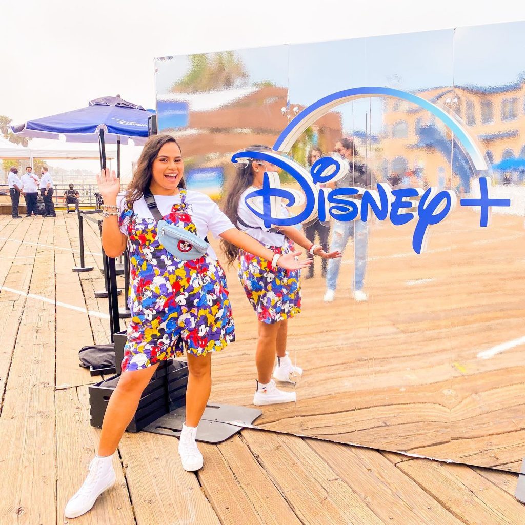 Content creator @jennydisneydreams at the Santa Monica Pier for an event promoting Disney+ - Photo by @jennydisneydreams