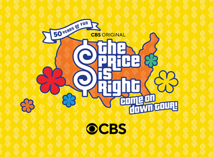 50 years of fun on CBS - The Price is Right Come on Down Tour kicks off at the Santa Monica Pier - Tour logo
