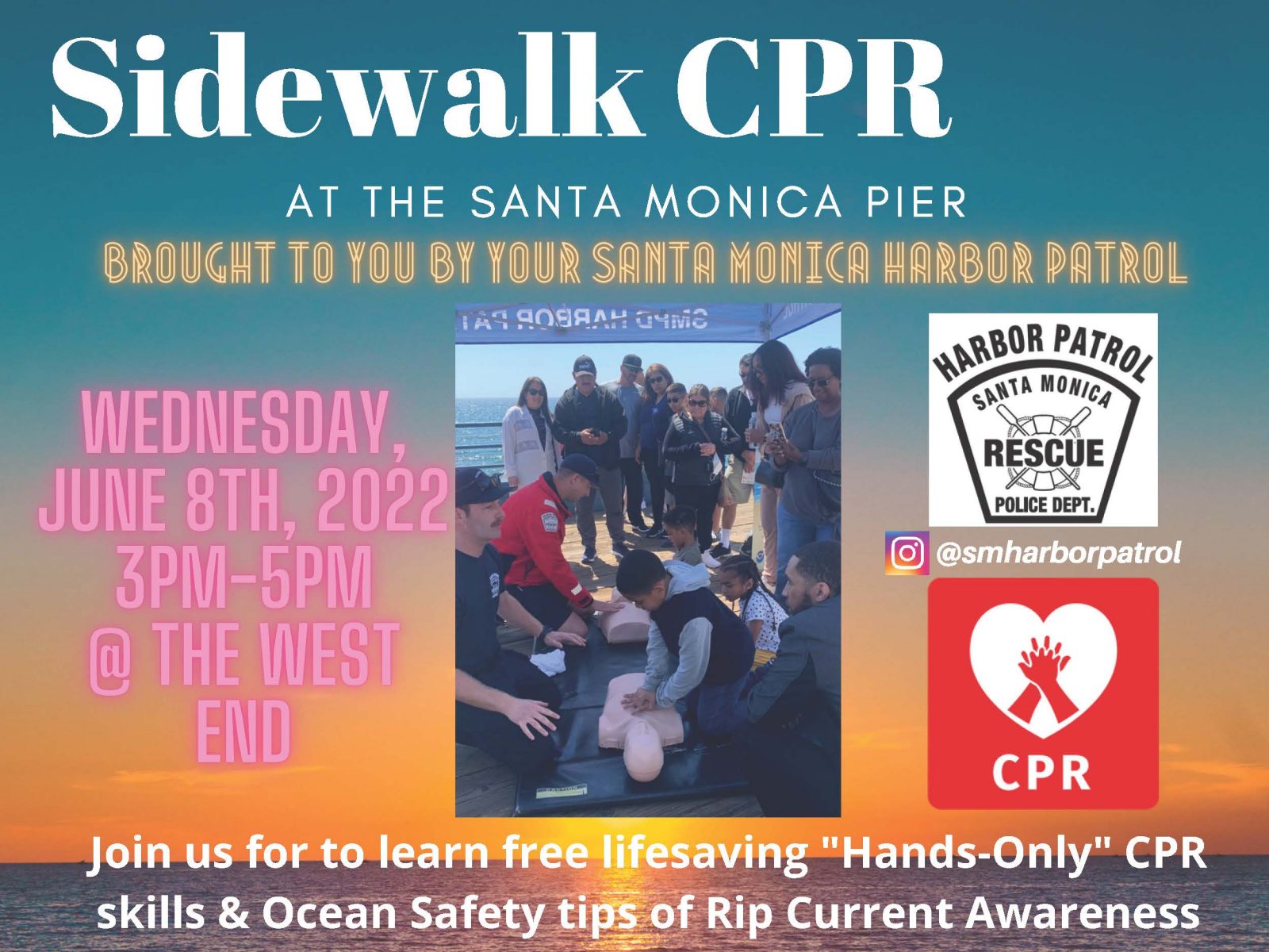 sidewalk cpr santa monica pier harbor patrol