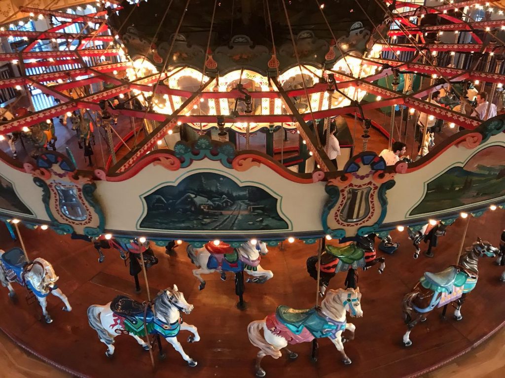 locals night on the santa monica pier celebrates the 100 years of carousel horses