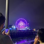 Santa Monica Pier Ferris wheel lights up for Blackpink | Photo by @_zeboys